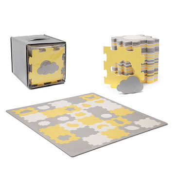 Schaumstoffmatte puzzle 3D LUNO SHAPES gelb