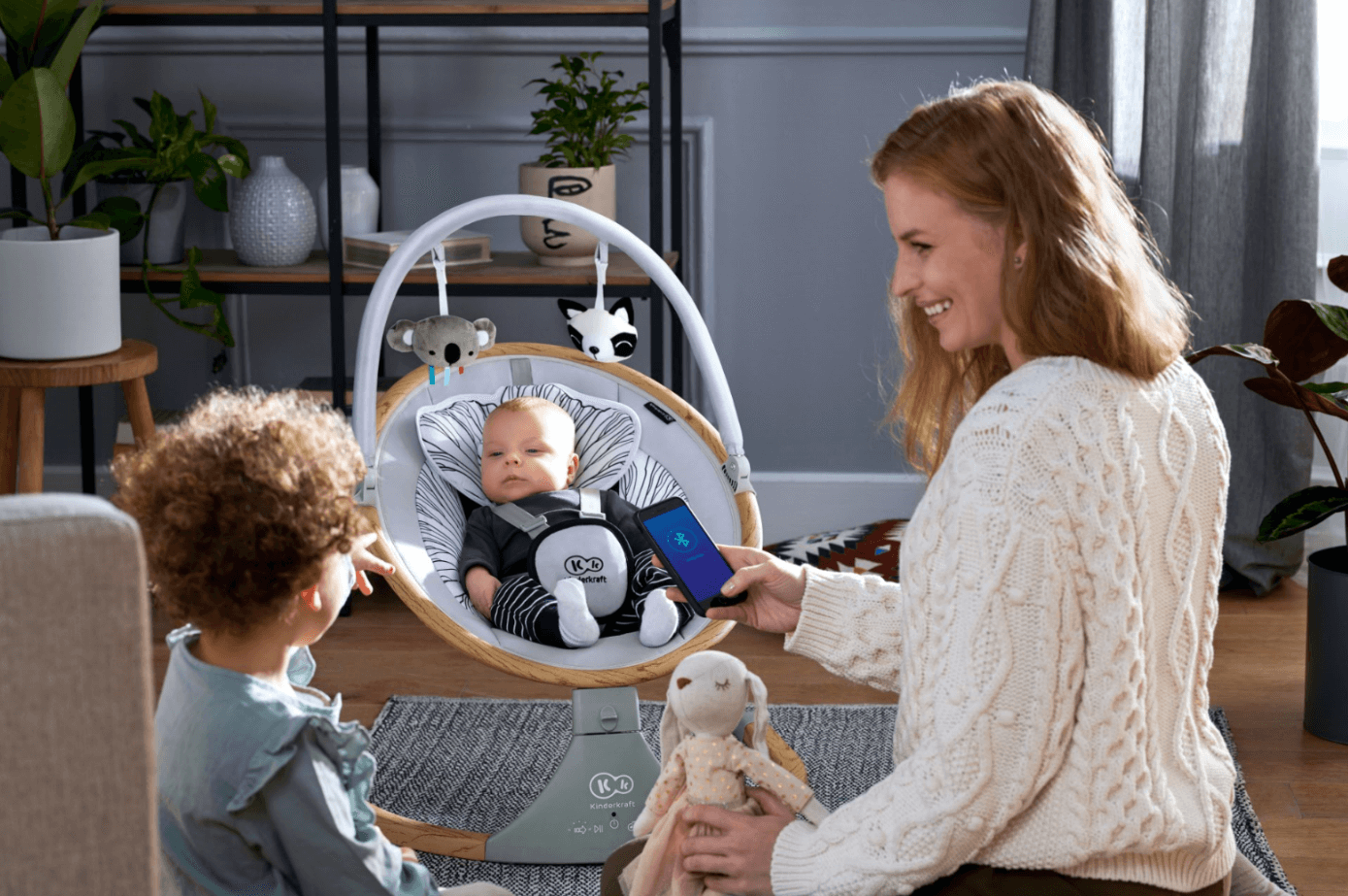 Elektrische Babywippe, die seitlich wiegt – LUMI von Kinderkraft